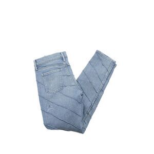 R+A Womens Zipper Fly Madrid High Rise Skinny Crop Jeans Blue Denim Size 24